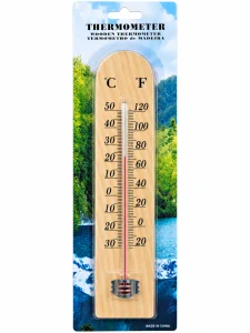 Nakida HT-2110 nástěnný teploměr ze dřeva 25 cm