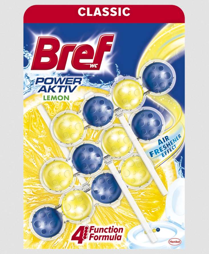 Bref Power Activ WC blok Lemon 3 x 50 g