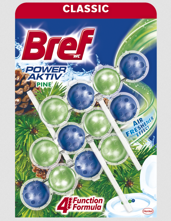 Bref Power Activ WC blok Pine 3 x 50 g