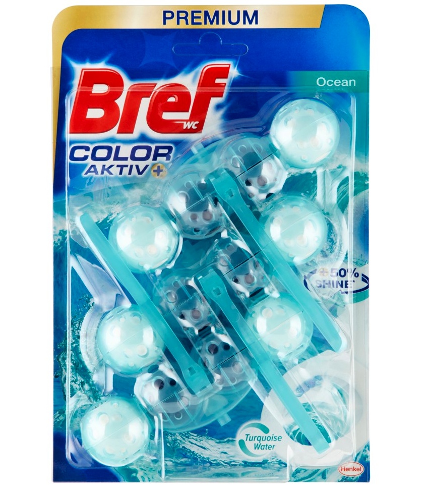 Bref Color Aktiv WC blok Ocean Turquoise water 3 x 50 g - BARVÍCÍ