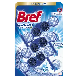 Bref Color Aktiv WC blok Chlorin 3 x 50 g - BARVÍCÍ