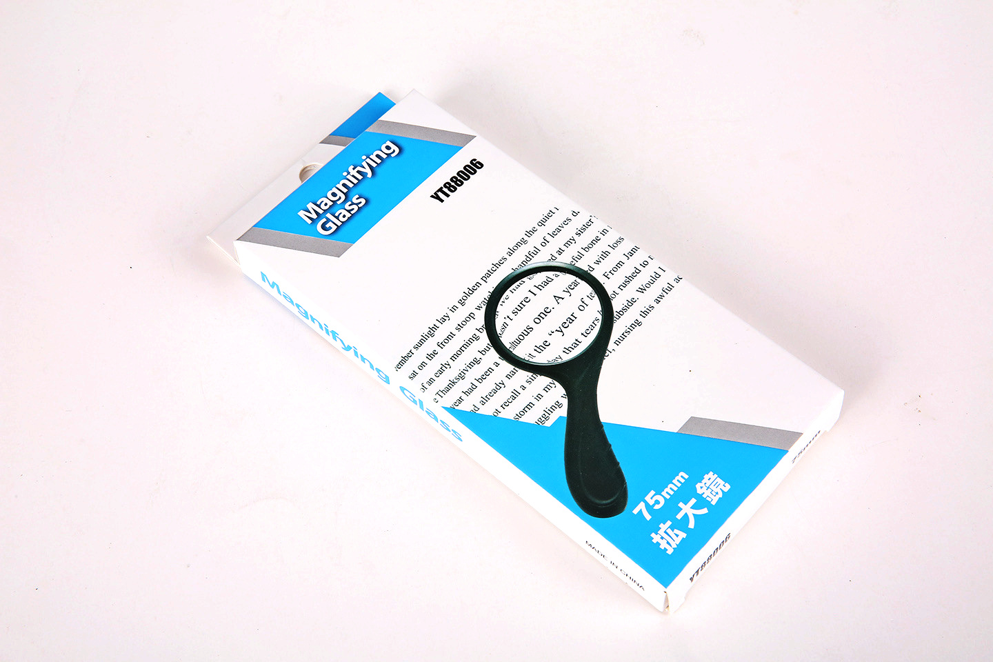 Prémiová lupa QiiM YT88006 - 5x zvětšení, skleněná čočka, 75 mm
