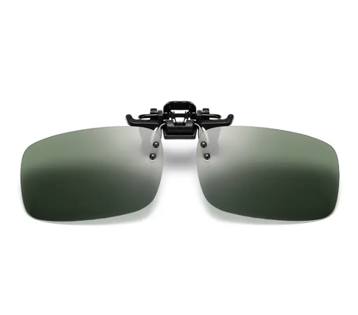 QiiM P-22 Polarizační Klips na Dioptrické Brýle, Zelenošedý, UV400, 60x41mm