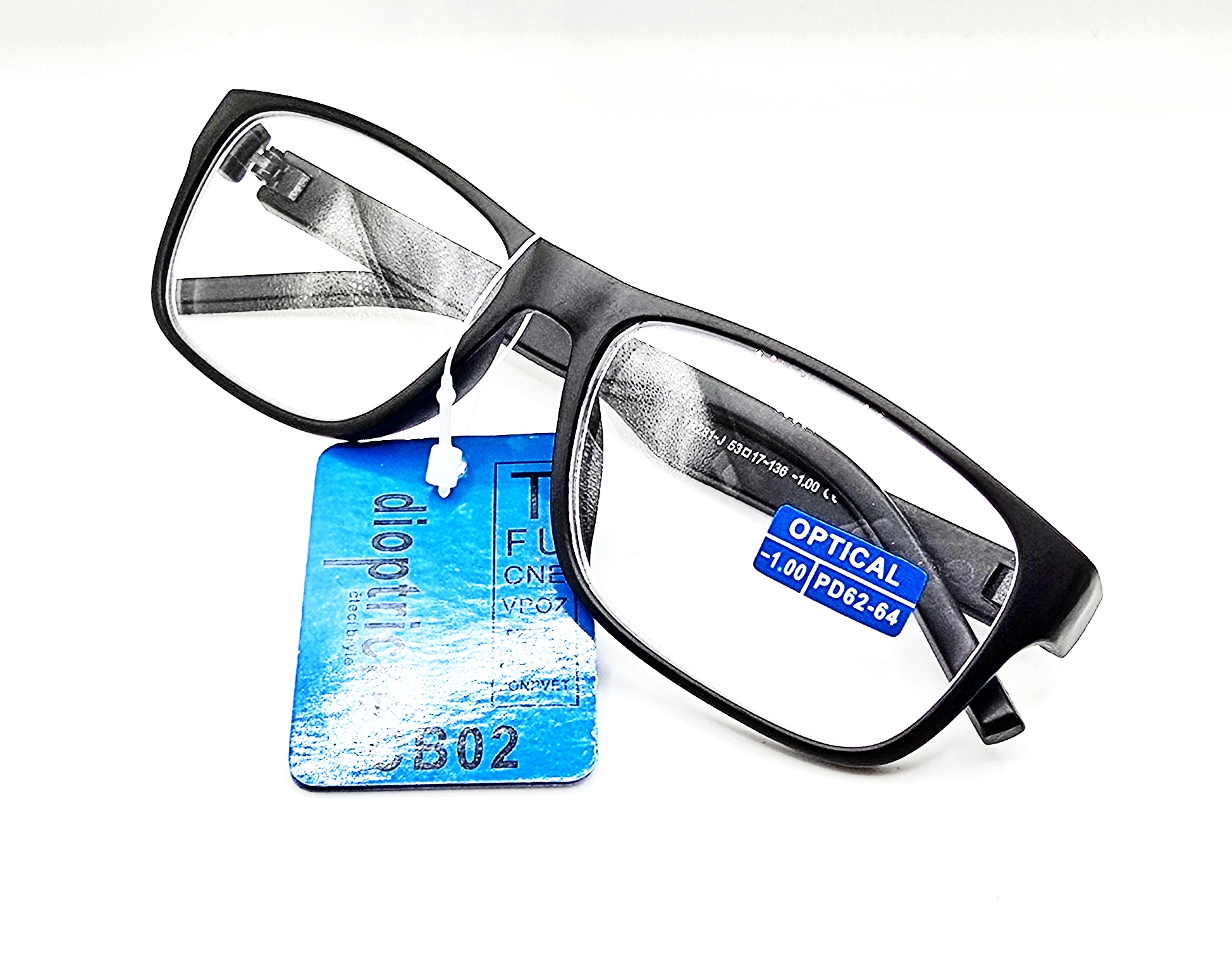 Dioptrické brýle SURGLASS DE LUXE na dálku MÍNUSOVÉ, dioptrie -1,0 černé plastové rámečky