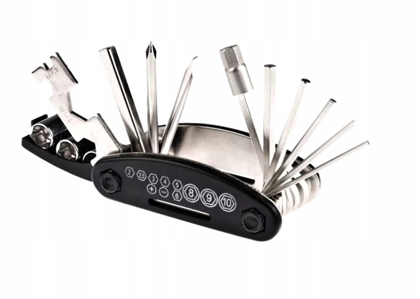 QiiM Multitool na kolo 16v1 - Sada nářadí pro cyklisty, multifunkční klíče