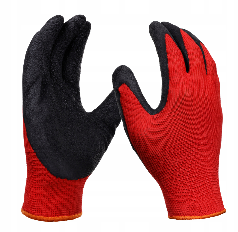 Pracovní ochranné rukavice Nakida R2001, latex, červeno-černé, vel. 11 (XXL)