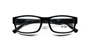 Dioptrické brýle na čtení QiiM 1096A dioptrie +0.50 unisex černé plastové rámečky