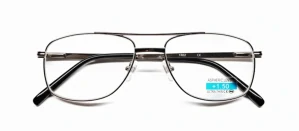 Čtecí dioptrické brýle BLACKEAGLE TR117 dioptrie +1.50 FLEXI černé kovové rámečky unisex