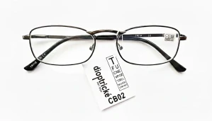 Dioptrické brýle na čtení QiiM TR118, kovové černé, +3,50 dioptrie, unisex