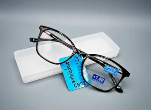 Čtecí dioptrické brýle JingGlass SLIM CB02, plastové, +1,0 dioptrie, unisex, s pouzdrem