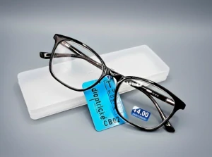 Čtecí dioptrické brýle JingGlass SLIM CB02, plastové, +4,0 dioptrie, unisex, s pouzdrem