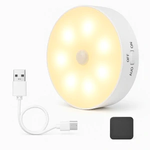 Nakida 20720 LED noční světlo s pohybovým senzorem, nabíjecí USB, magnetické, teplá bílá
