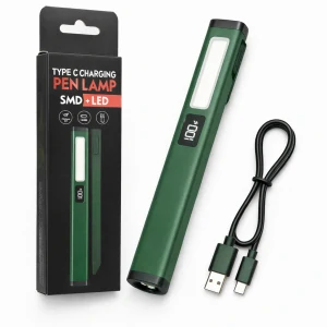 Nakida W08 dílenská inspekční COB LED svítilna, USB-C, zelená