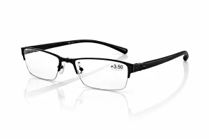 Dioptrické brýle SURGLASS DE LUXE TR-230p – černé, kovové (+3,50 dioptrie), unisex