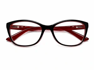 Dioptrické brýle JingGlass DE LUXE TL8822 Flexi, červené, plastové, (+2,00 dioptrie), dámské