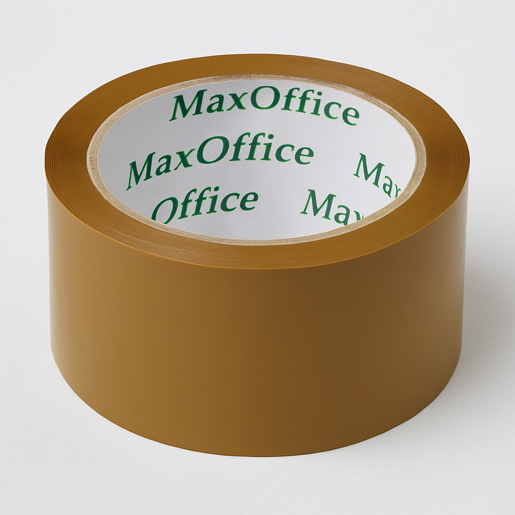MaxOffice Havana hnědá lepicí páska 48 mm x 66 m – pevná balicí páska na kartony