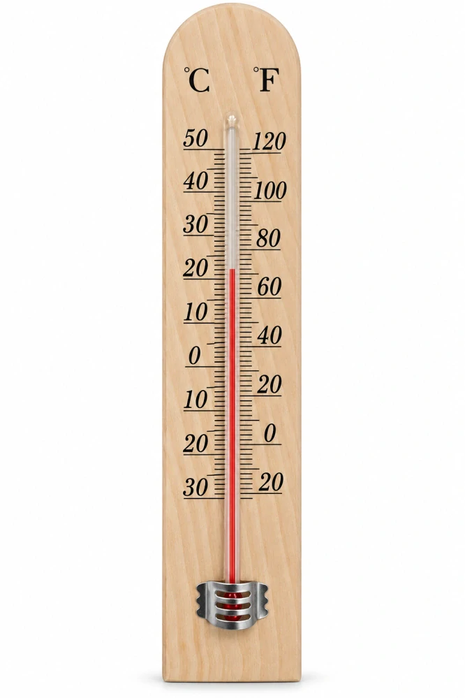 Nakida HT-2110 nástěnný teploměr ze dřeva 25 cm