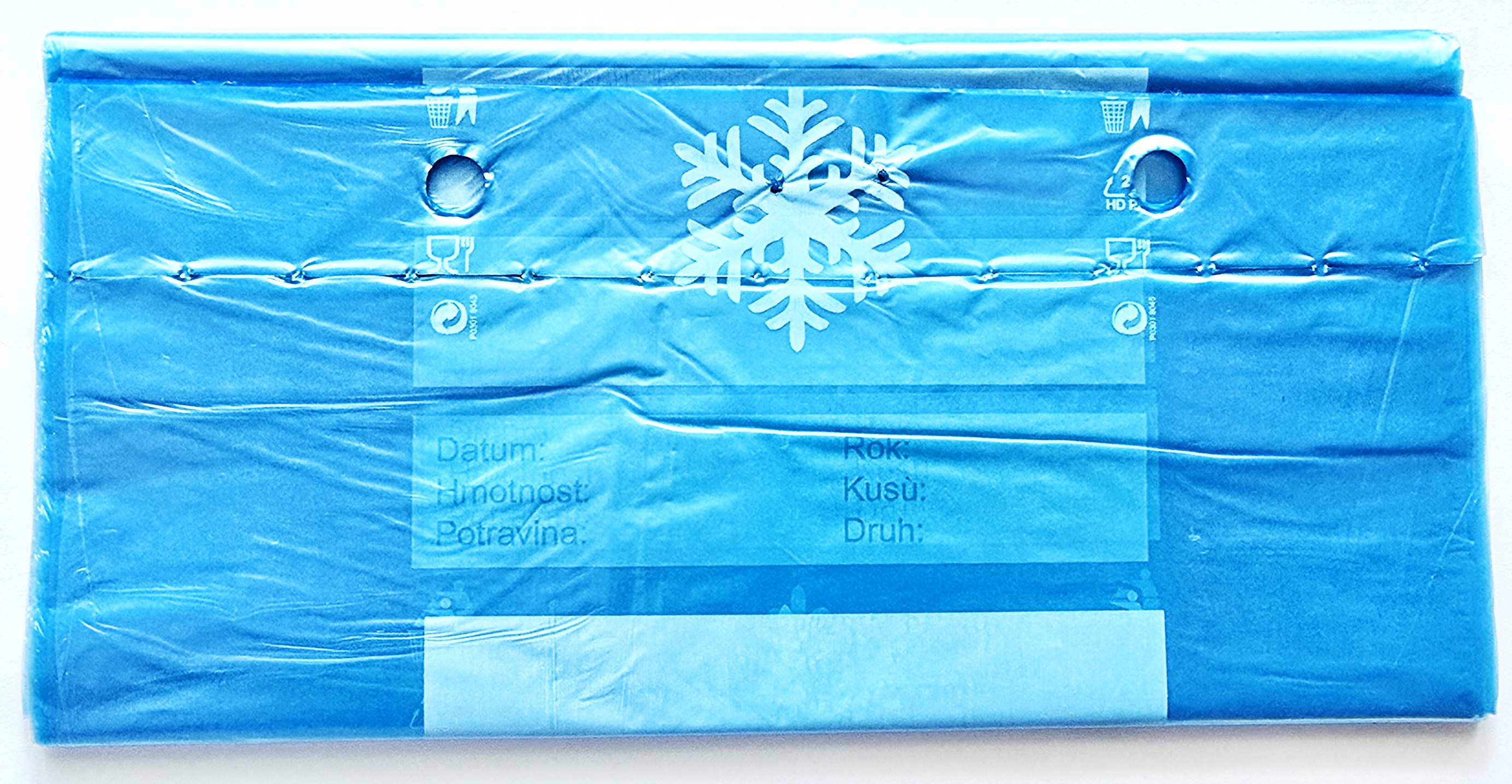 Zamrazovací sáčky na potraviny ObalTrade 25x35 cm 3L, 30 ks – mikrotenové sáčky s popisovacím polem a závěsnou lištou