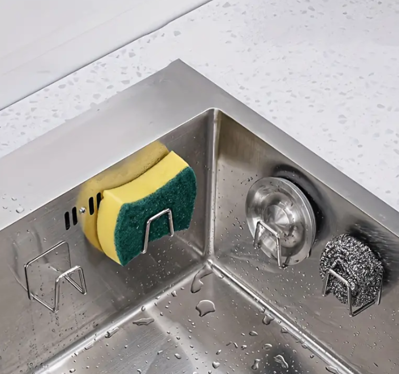 QiiM DN-1 - Držák na houbičky, nerezová ocel, lepící