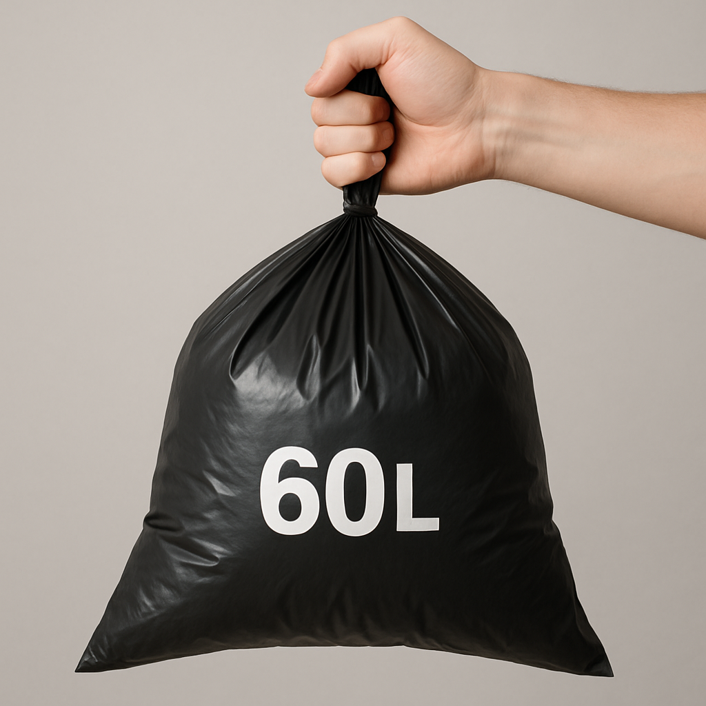 Pytle VI Pack 60L na odpad černé zatahovací 10ks | Extra silné, recyklovatelné