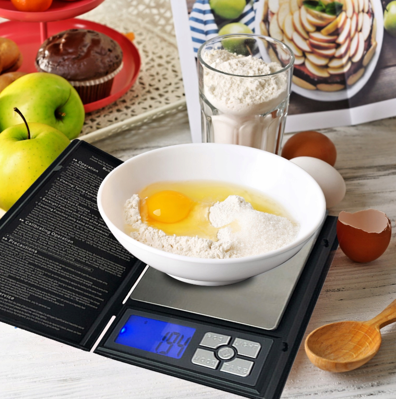 Reto E703 kapesní digitální váha 500g/0,01g, LCD, šperkařská, tárování, automatická kalibrace, černá