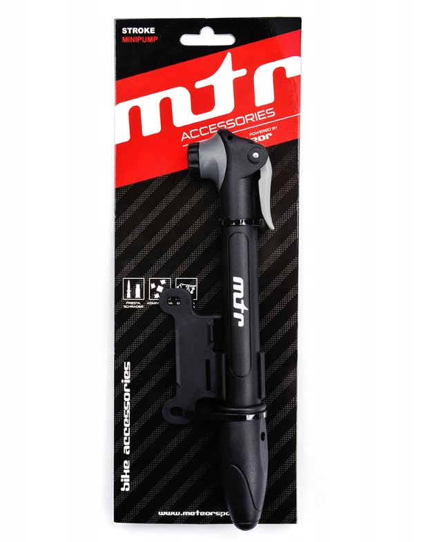 Meteor Stroke ruční pumpička na kolo | lehká | přenosná | cestovní cyklopumpička | pro jízdní kola
