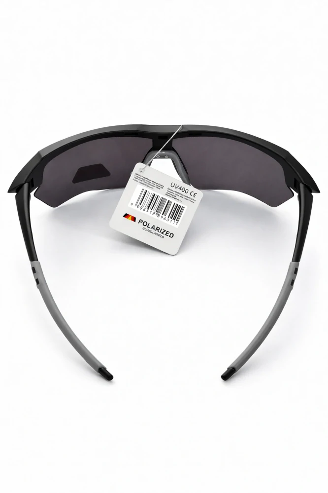 SURPASSGLASS TR2603P cyklistické polarizační sluneční brýle, černo-šedé, šedá skla, UV400, Cat.3, unisex