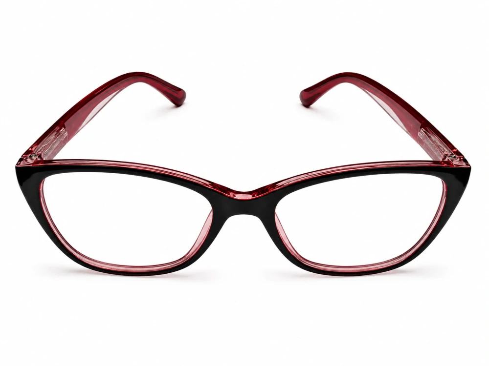 Dioptrické brýle JingGlass DE LUXE TL8822 Flexi, červené, plastové, (+1,00 dioptrie), dámské