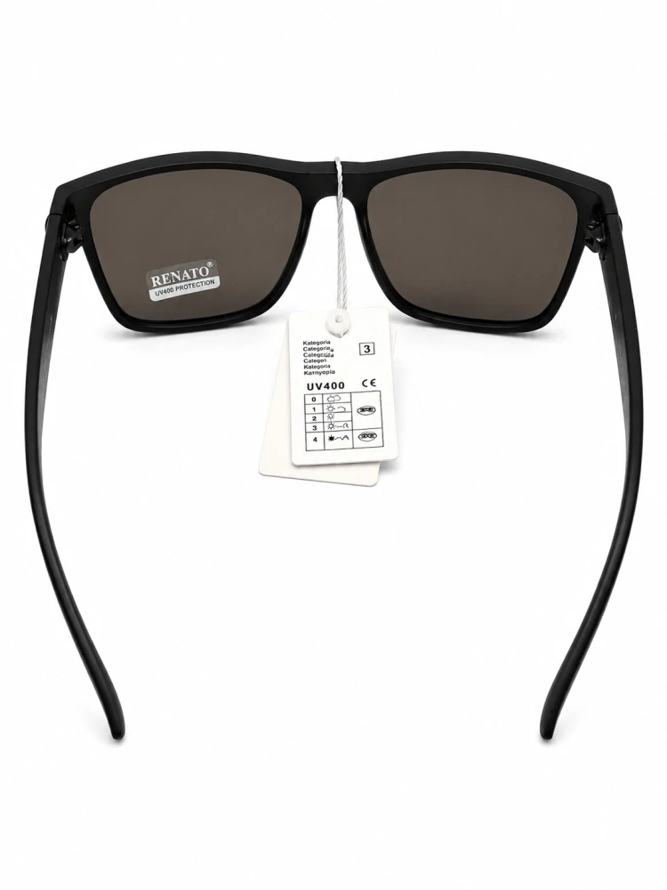 Sluneční unisex brýle Renato TU23311, černý rám / modrá zrcadlová skla, Cat.3