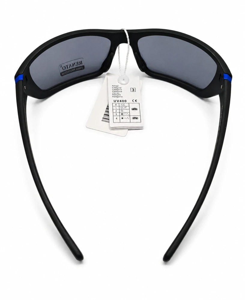 Sluneční unisex brýle Renato 24534, černý matný rám / šedá skla, Cat.3