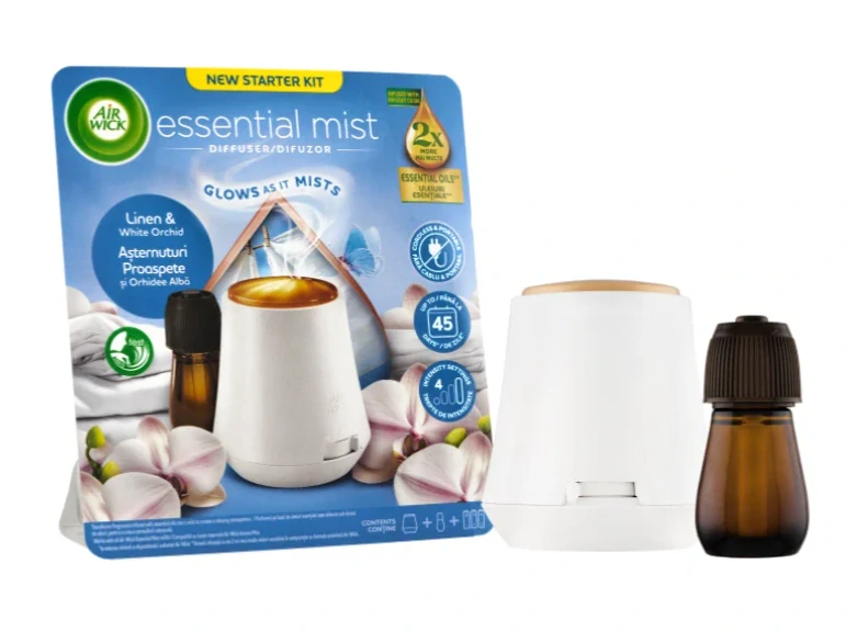 Air Wick aroma difuzér + náplň Prádlo a bílá orchidej 20 ml
