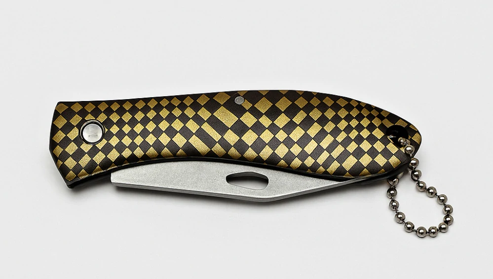 Nakida HT-5475 kapesní zavírací nůž 15,5 cm černo-zlatý