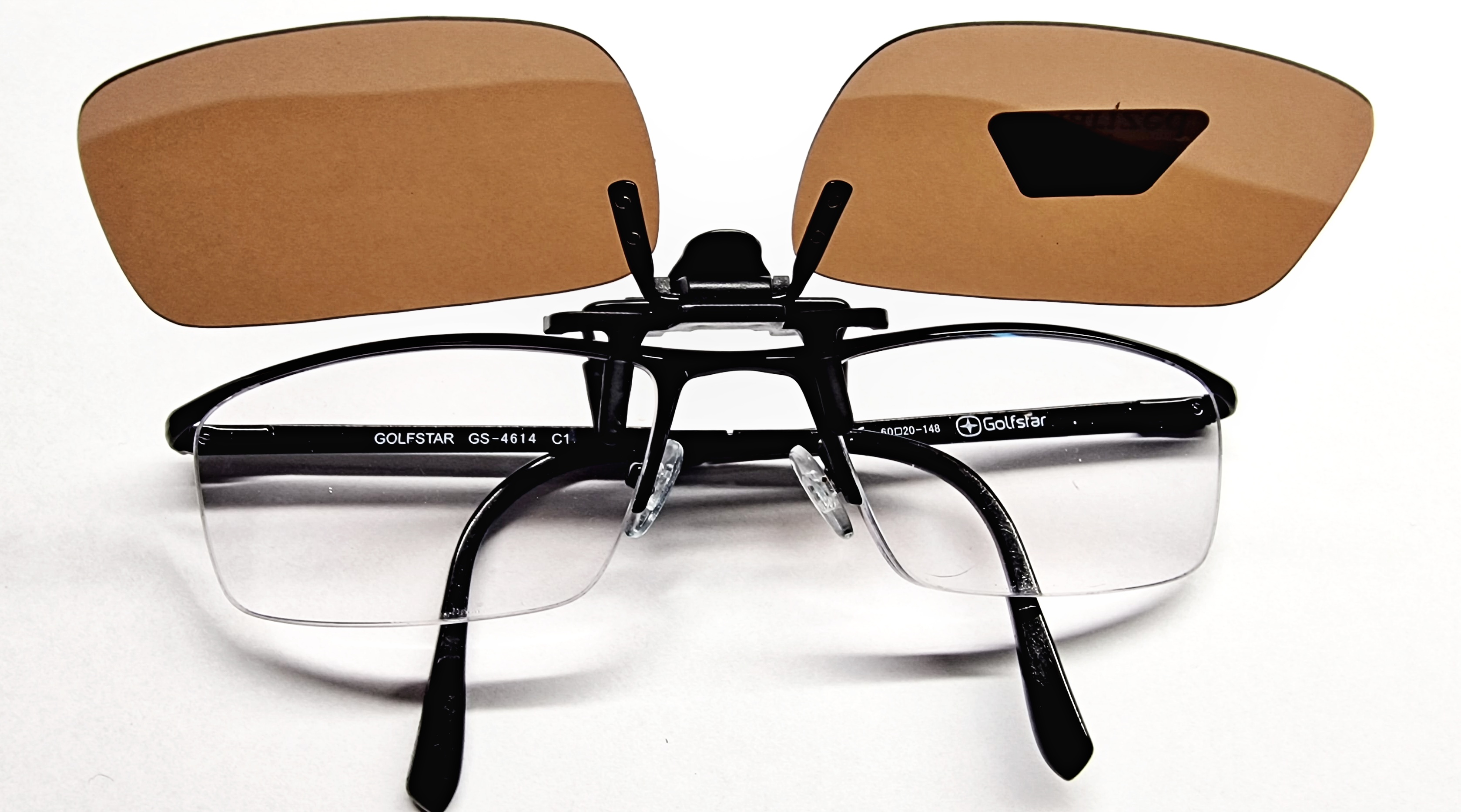 QiiM P-18-S Hnědý Polarizační Klip na Dioptrické Brýle, 58x41 mm