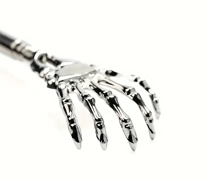 Teleskopické drbátko kostlivec 57cm - nerezová ocel, originální design