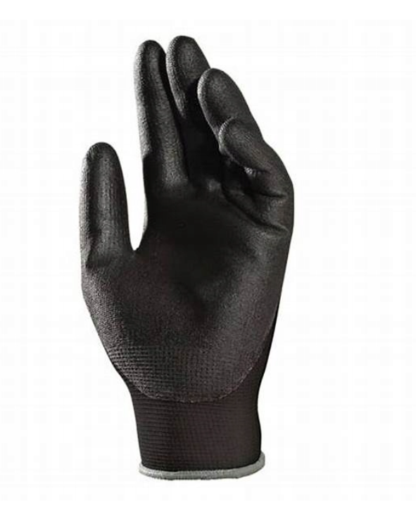 Pracovní ochranné rukavice polyuretanové černé Nakida PU076, velikost 6 (XS), EN388