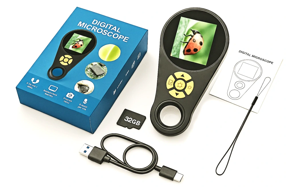 Nakida KY38 přenosná digitální mikrolupa 500× (verze bez karty)