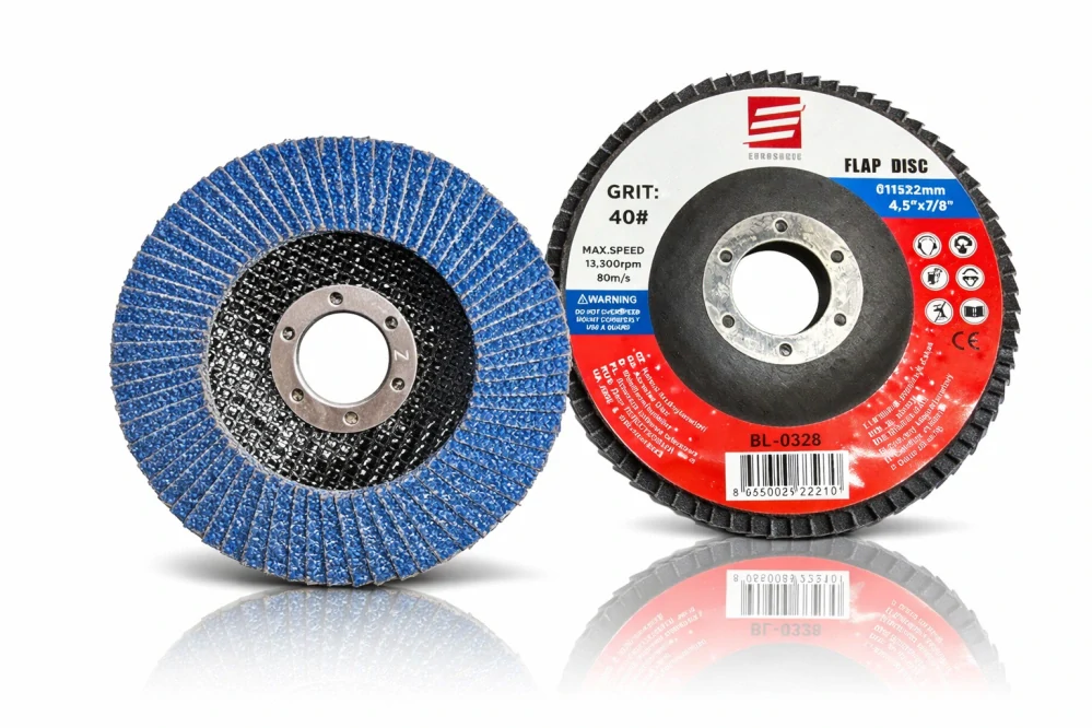 Eurosonic Lamelový brusný kotouč 115x22,2 mm, P40 (BL-0328) – Modrý