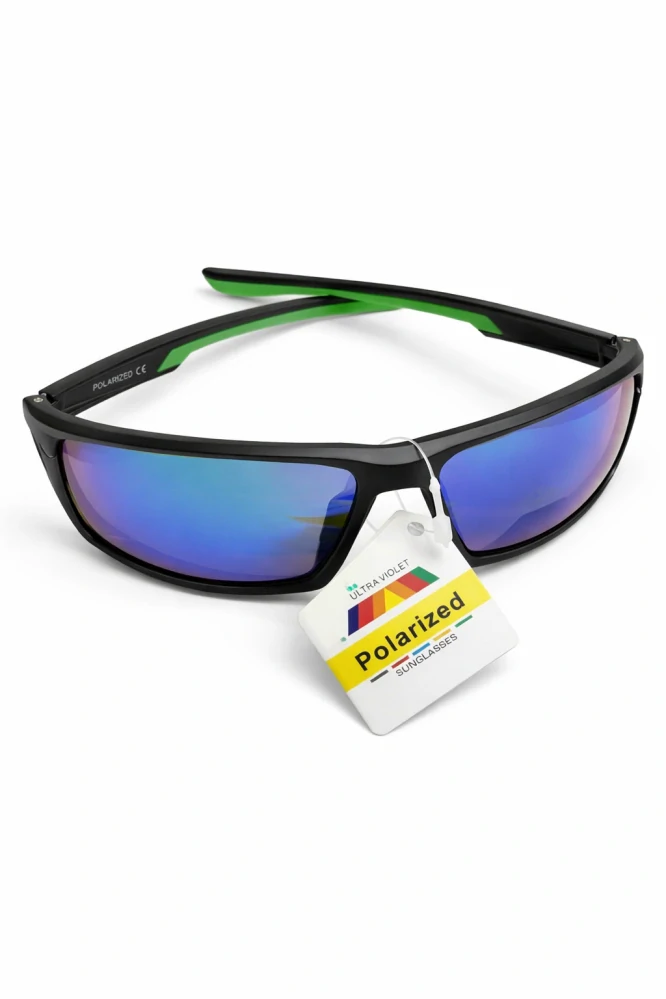 SURPASSGLASS F4704P sportovní polarizační sluneční brýle, modrozelená zrcadlová skla, UV400, Cat.3, unisex