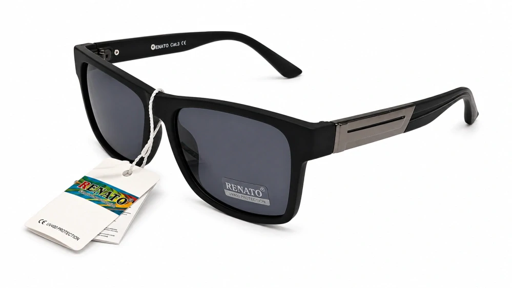 Sluneční unisex brýle Renato TU23311, černý rám / šedá skla, Cat.3