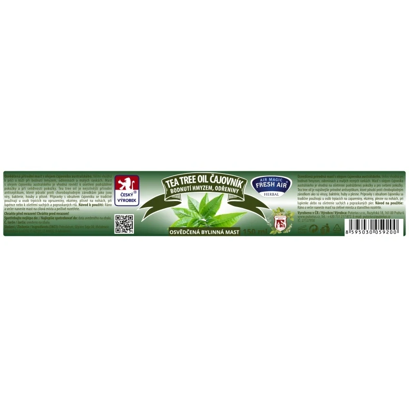 Fresh Air bylinná mast Tea Tree Oil Čajovník 150 ml