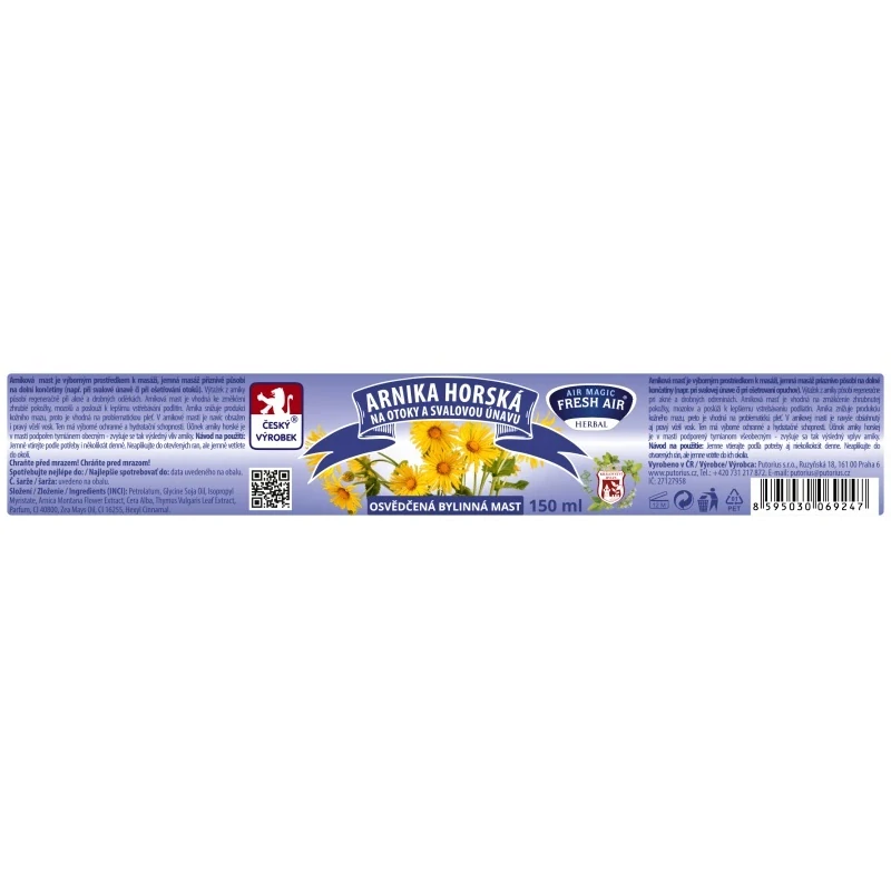 Fresh Air bylinná mast Arnika horská 150 ml