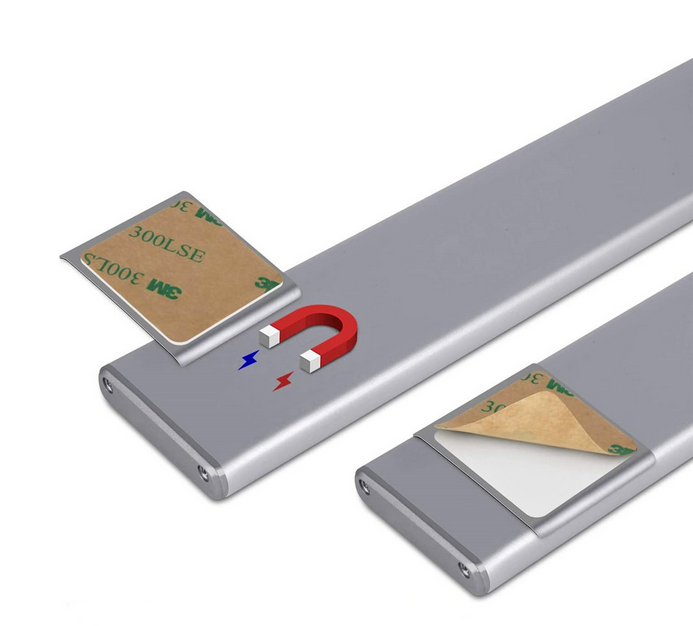 Dobíjecí LED pásek TDL 6110 40cm stříbrný | Světelný pásek s pohybovým senzorem | LED osvětlení