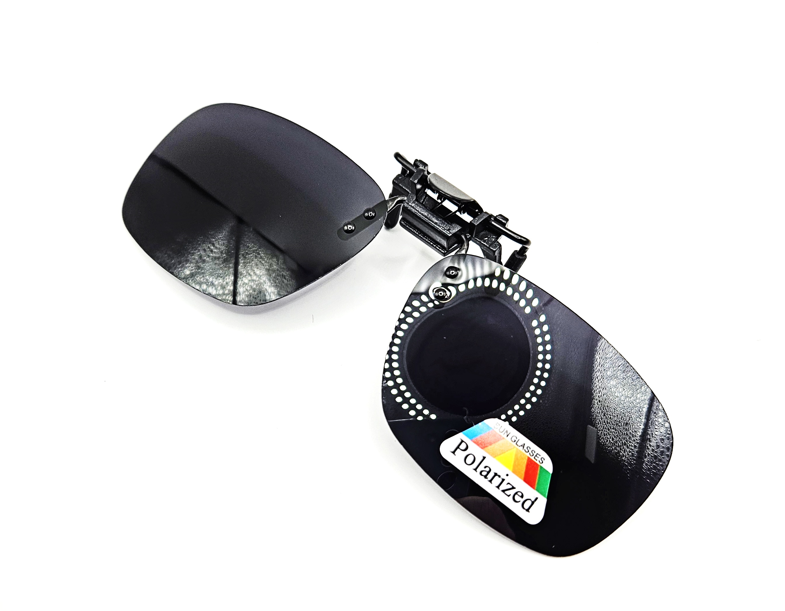 QiiM P-23 Polarizační Klips na Dioptrické Brýle, Šedý, UV400, 60x41mm, 8g