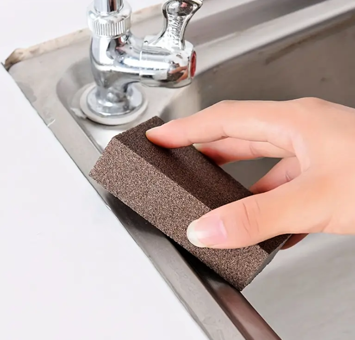 QiiM Magic - Magická houbička na nádobí, hnědá, 5ks