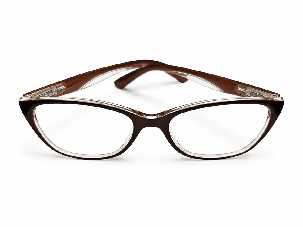 Dioptrické brýle JingGlass DE LUXE TL8822 Flexi, hnědé, plastové, (+2,00 dioptrie), unisex