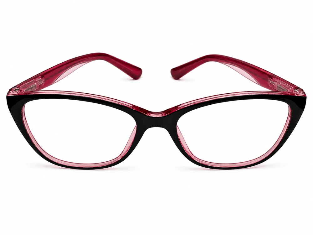 Dioptrické brýle JingGlass DE LUXE TL8822 Flexi, červené, plastové, (+1,00 dioptrie), dámské