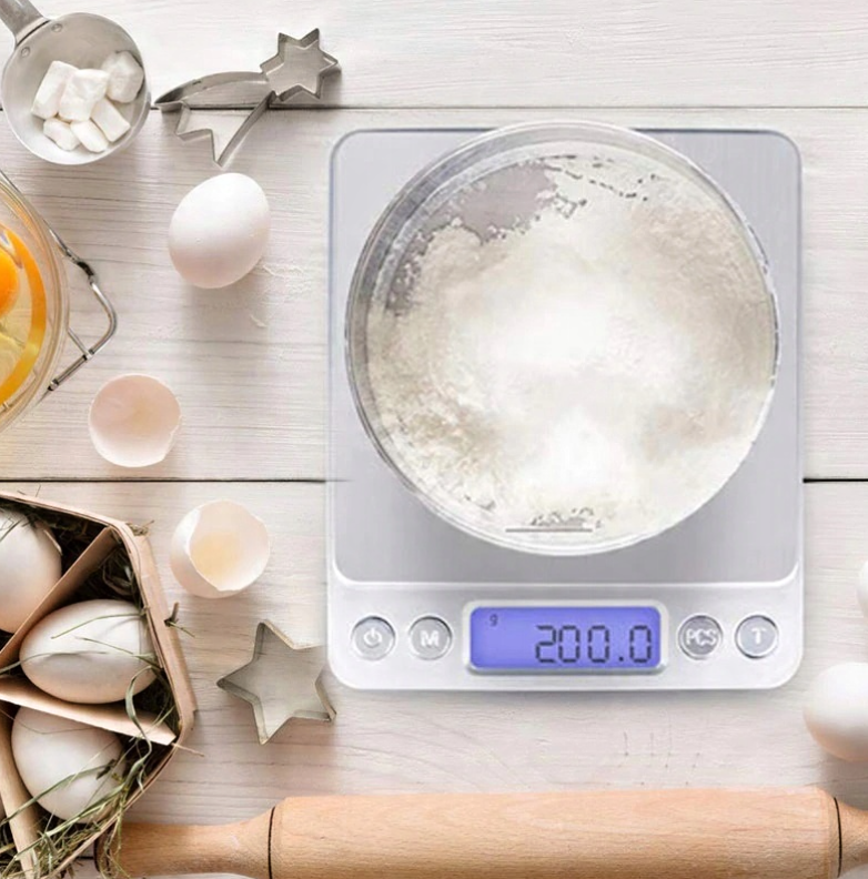 Reto MB Pro 200g/0,01g – Elektronická přesná váha s LCD displejem, kapesní digitální váha na šperky, koření, potraviny, automatická kalibrace, funkce TARE