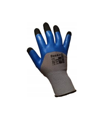 Pracovní rukavice latexové pěnové voděodolné XXL (vel. 11) M-Glove L2005 – ochranné, odolné, modro-černé
