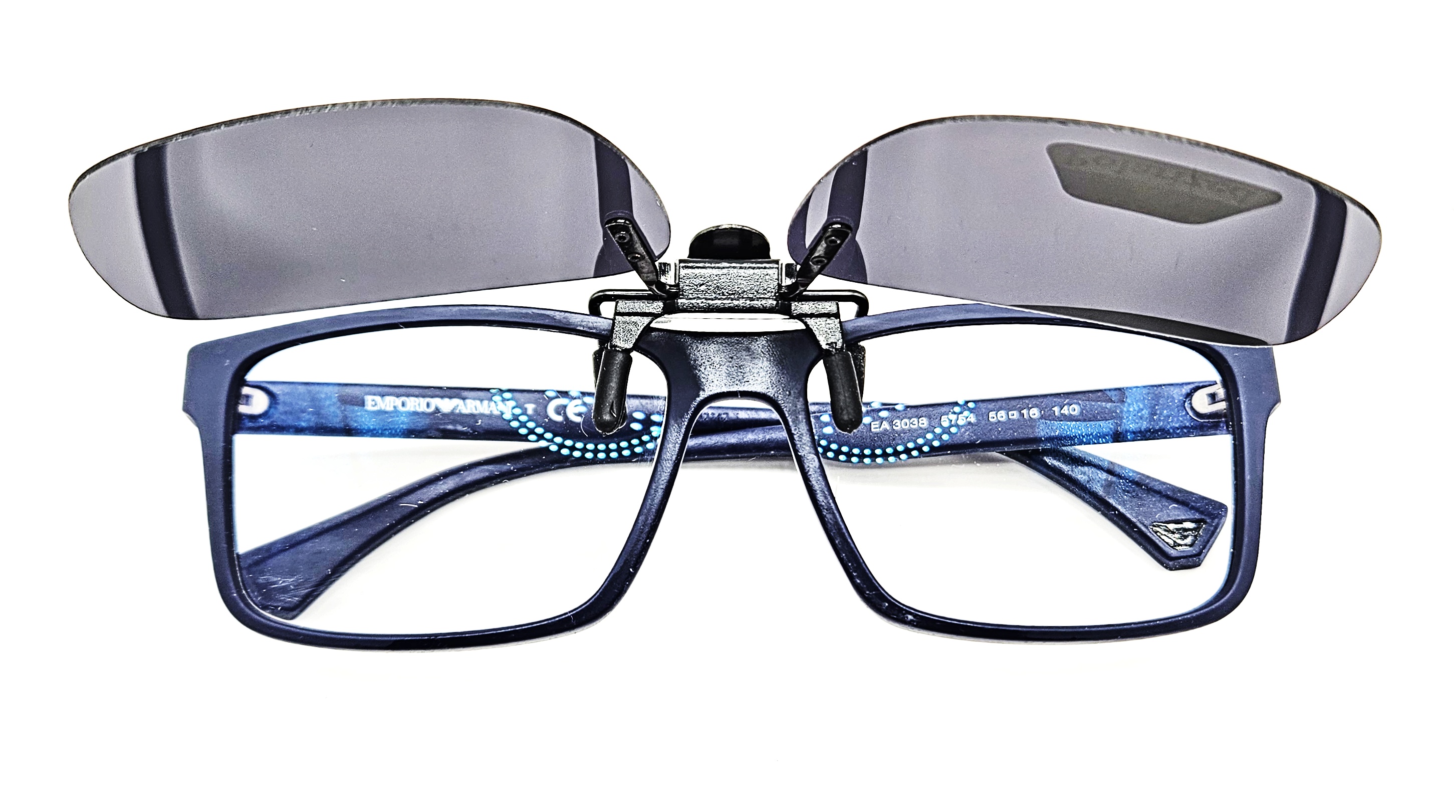 QiiM P-23 Polarizační Klips na Dioptrické Brýle, Šedý, UV400, 60x41mm, 8g