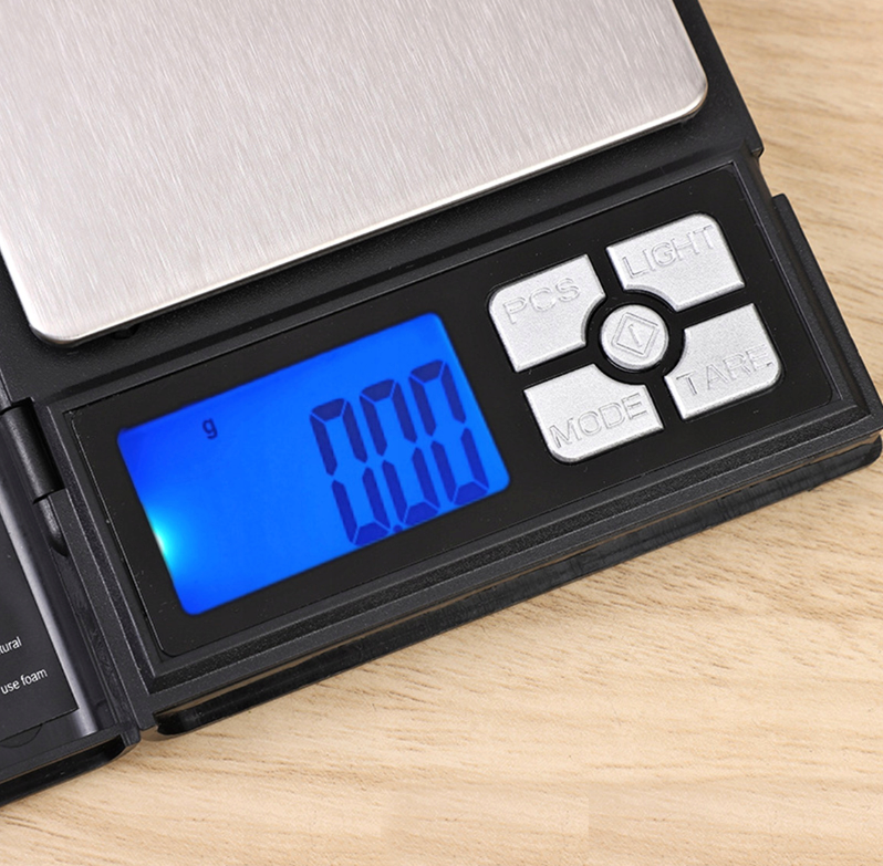 Reto E703 kapesní digitální váha 500g/0,01g, LCD, šperkařská, tárování, automatická kalibrace, černá